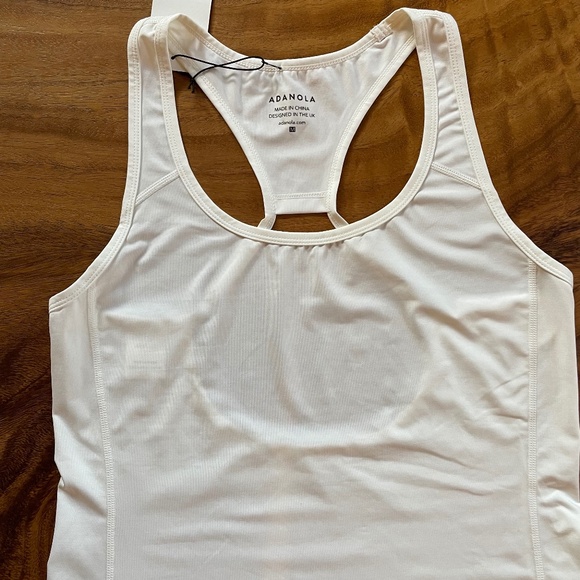 NWT, Adanola Racerback Tank Top, White, Medium - Picture 3 of 11